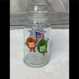 Vintage M & Ms Chocolate Candies Jar 1980 Olympic
